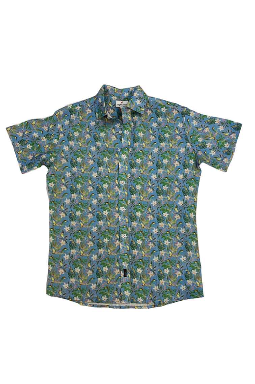 Michel Rouen Shirt S/S Linen Floral Print