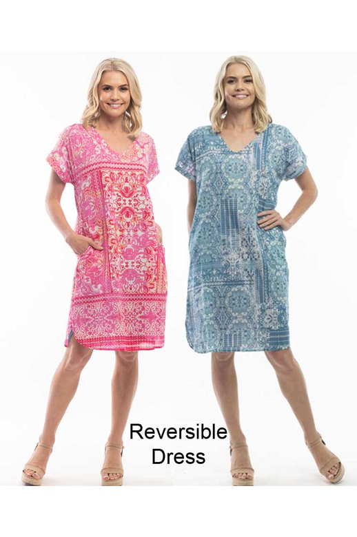 Orientique Dress Shift S/S Reversible Kotor