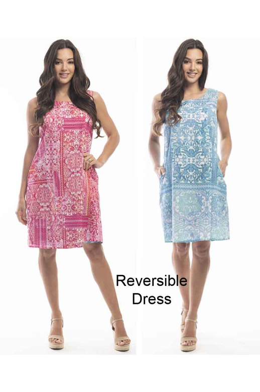 Orientique Dress Shift S/L Reversible Kotor