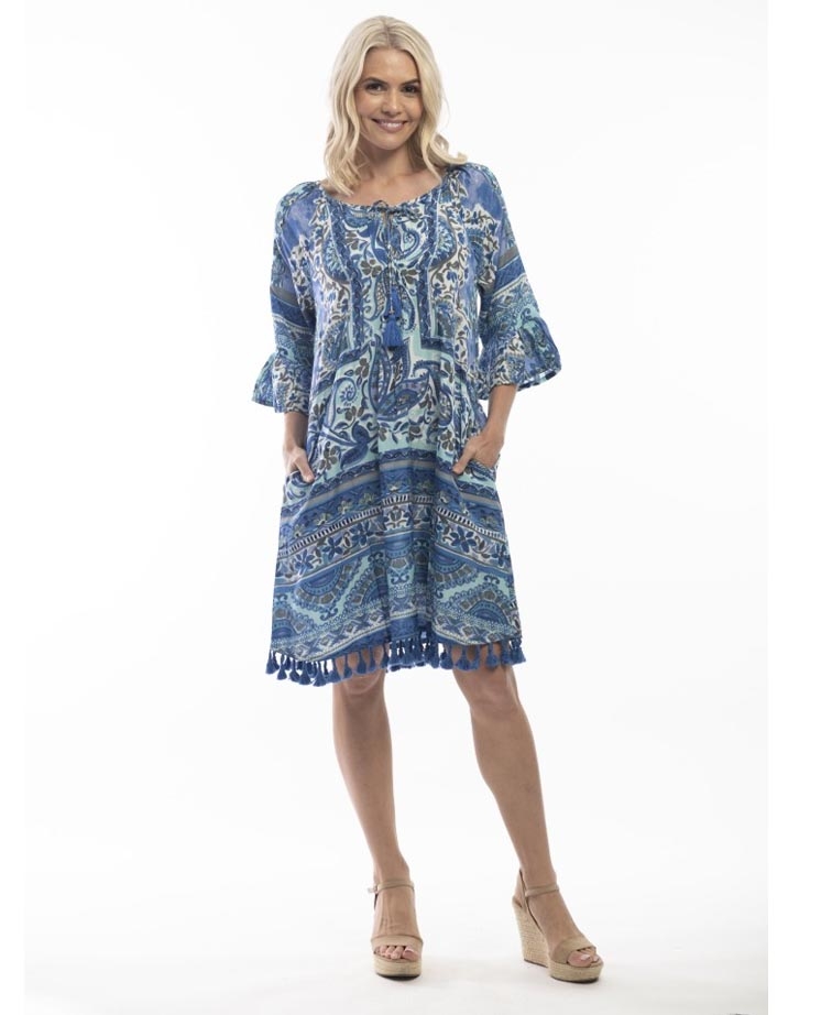 Orientique Dress Tassel Matheran BrandsLadies Yarntons New Zealand’s Trusted Fashion