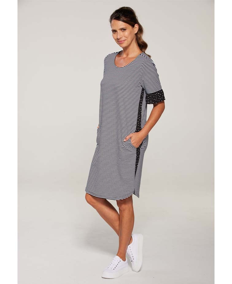 Newport Dress Lexi Knit Side Panel BrandsLadies Yarntons New