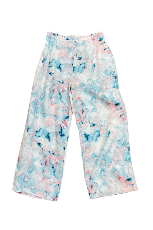 Gordon Smith Pant Lagoon Linen Print