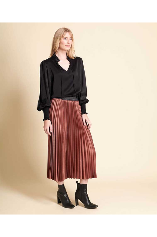 Foil Skirt Panel Pleats