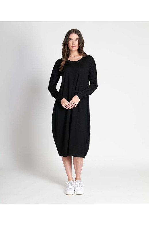 Foil Dress Merino Cocoon Asymetric