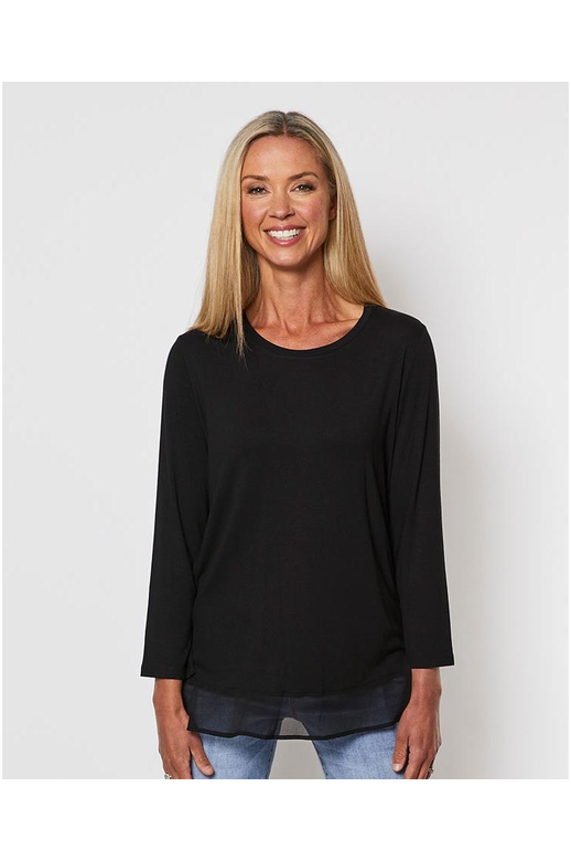 Threadz Top Georgette Hem Layer