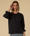 Democracy Top Stella Waffle Pleat Sleeve