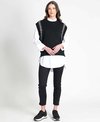 Oh Three Top Sleeveless Chunky Contrast Stitch
