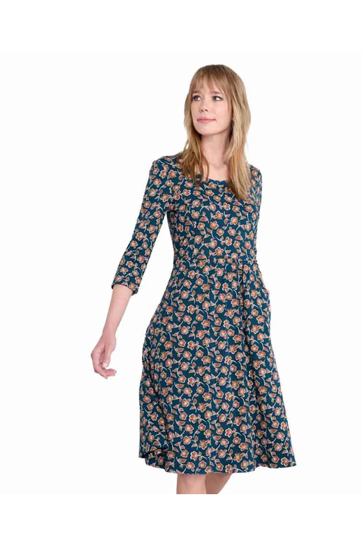 Seasalt 3/4 Enor Dress Ripple Floral 