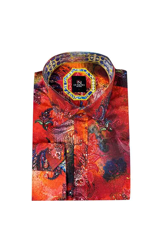 Di Nero Shirt L/S Flame Print