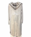 Foil Cardi Merino Longline Swing Hood