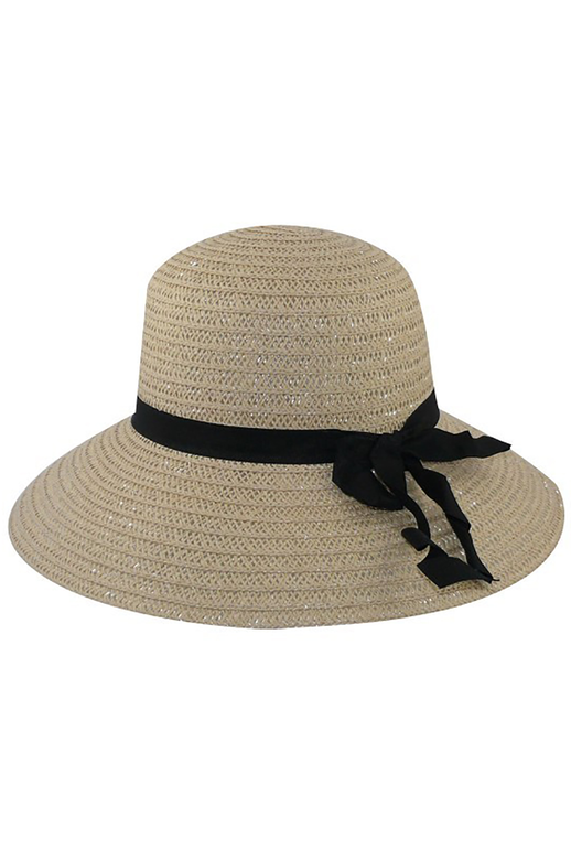 Claro Hat Medium Brim Braid Black Ribbon