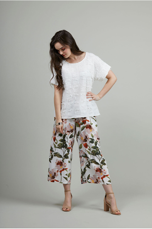 Siren Top S/S Text Cotton