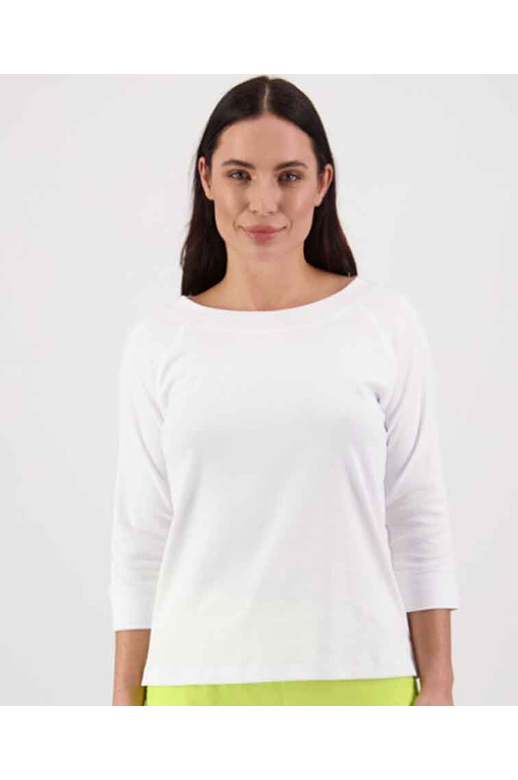 Vassalli Top Boat Neck 3/4 Sleeve