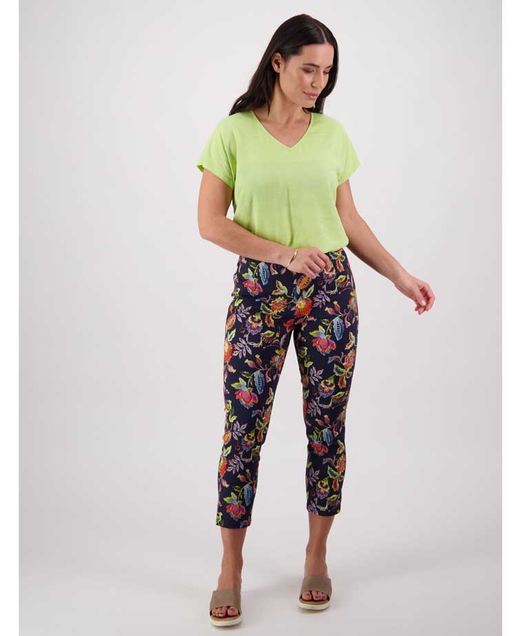 Vassalli Pants 7/8 Skinny Lightweight Pull On Print - Brands-Ladies :  Yarntons