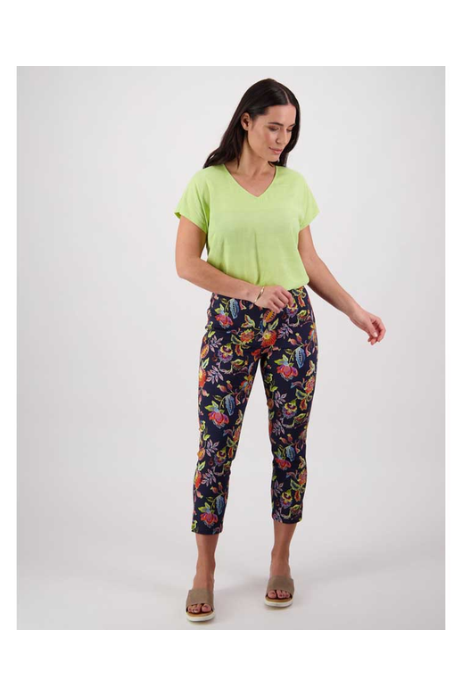 Vassalli Pants 7/8 Skinny Lightweight Pull On Print