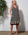 Tribal Dress Sleeveless V-Neck 