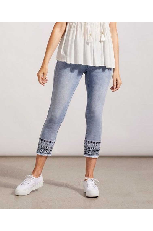 Tribal Jean Embelished Hem