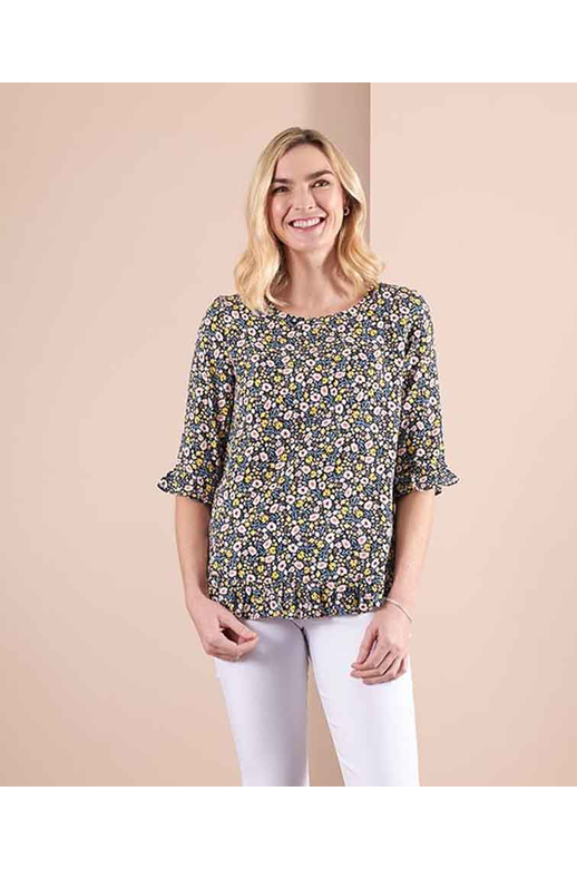 Foil Top Scoop Hem Renewable Rayon