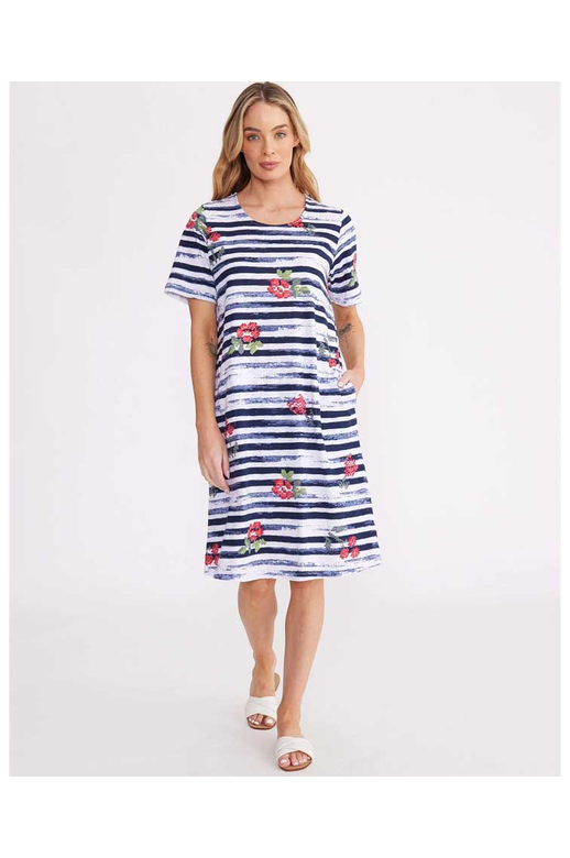 Yarra Trail Dress Posy Stripe