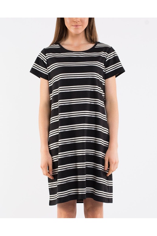 Elm Dress S/S Stripe Twist Back