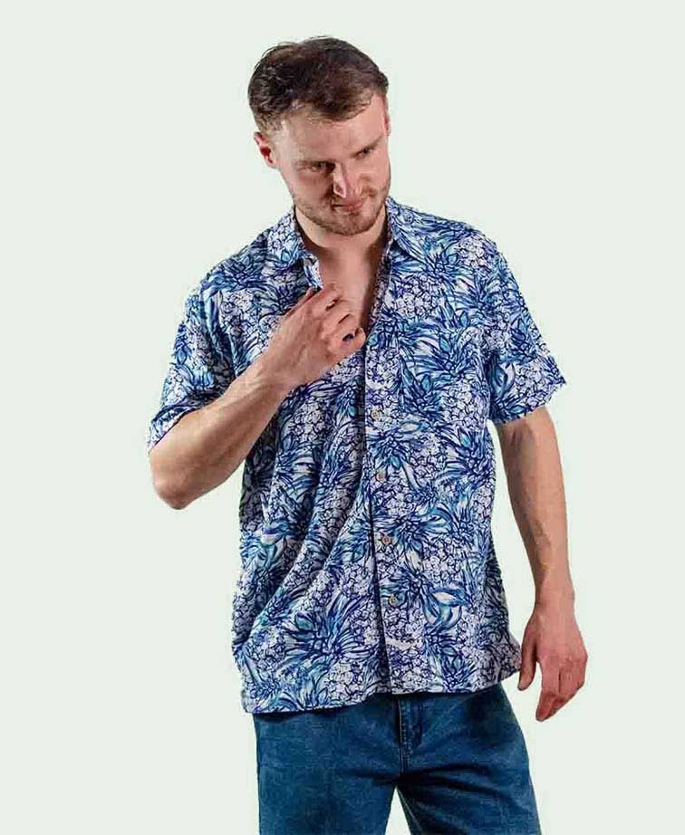 Kingston Grange Shirt S/S Bamboo Pineapple - Brands-Mens : Yarntons ...