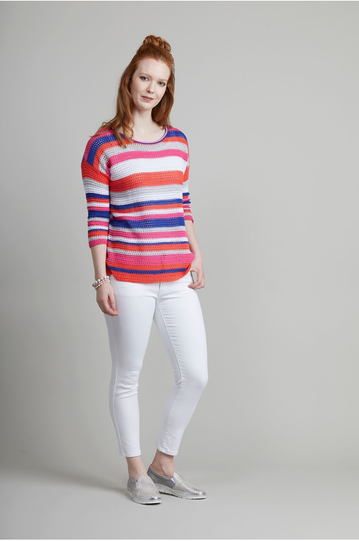 Preen Knit Jumper Stripe Cotton Women's Knitwear Yarntons Free NZ