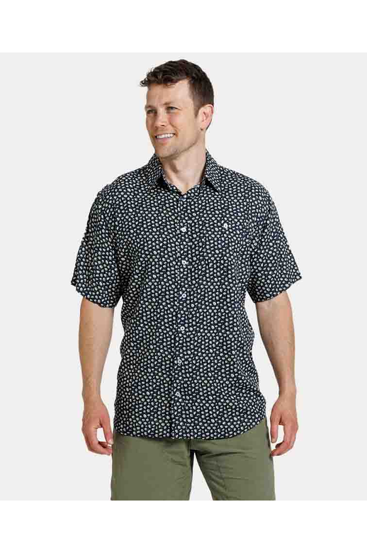 Lifestyle Shirt S/S Micro Bamboo Print