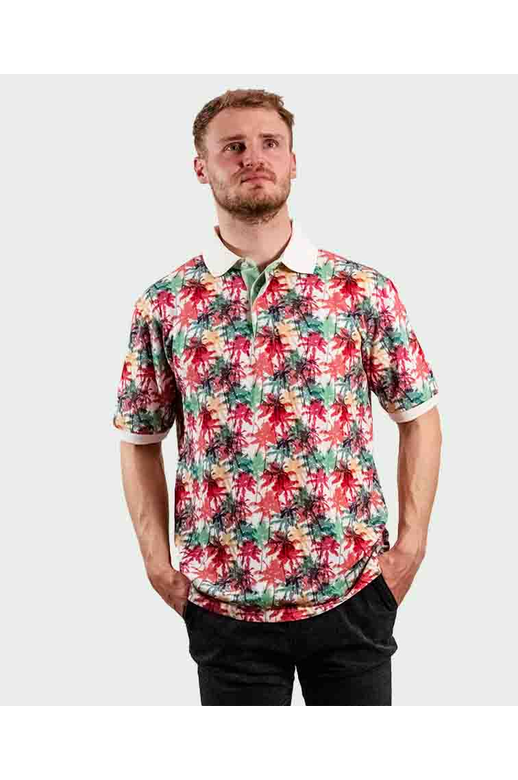 Michel Rouen Polo Palm Print