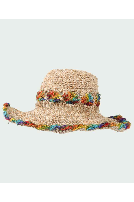 Sababa Crochet Smiley Morning Rainbow Flowers Small Brim