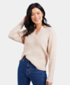 Elm Knit Maple Open Collar