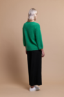 Foil Jumper Boxy High Low Feather