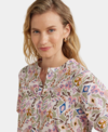 Yarra Trail Top Ikat Print Collarless