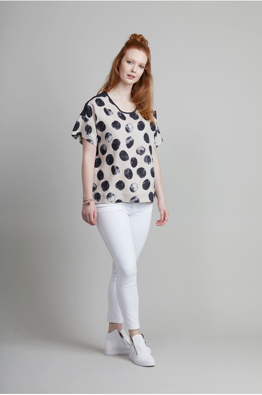 Oh Three Top S/S Spot Linen