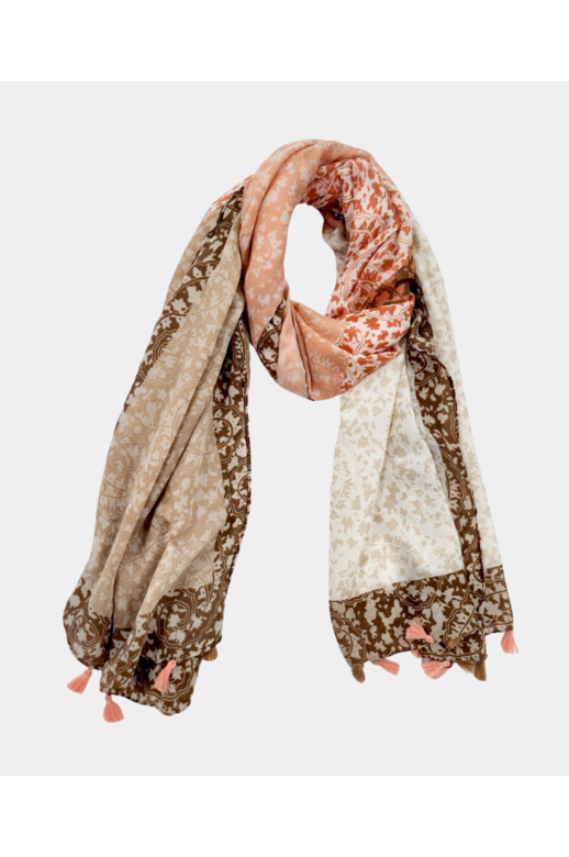 Threadz Scarf Floral Tassel