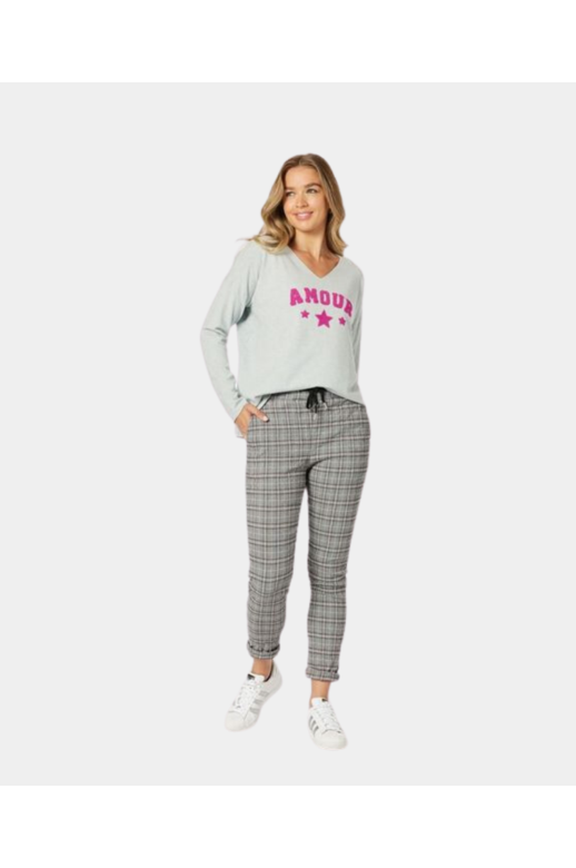 Threadz Pant Crystal Check Jogger