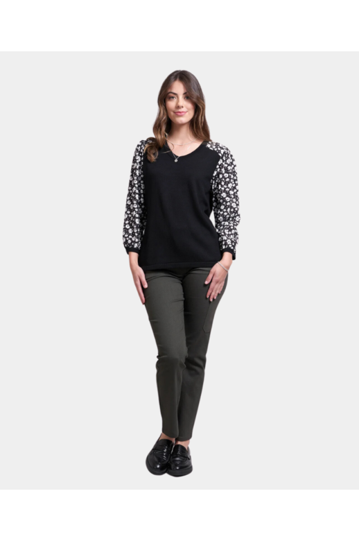 Memo Top Contrast Volume Sleeve