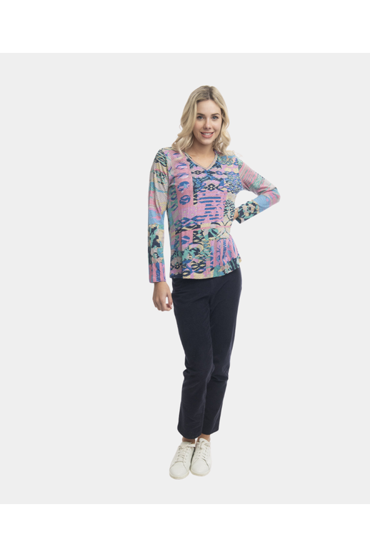 Orientique T-Shirt L/S V-Neck