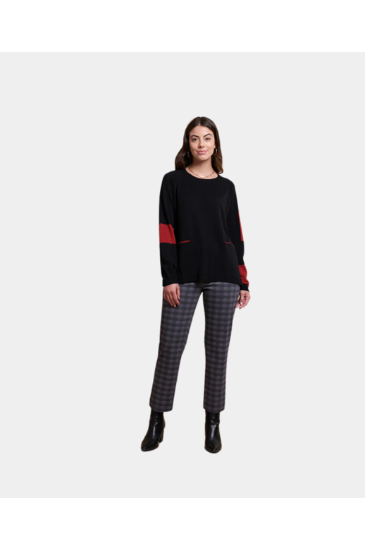 Foil Sweater Contrast Back Insert Pocket