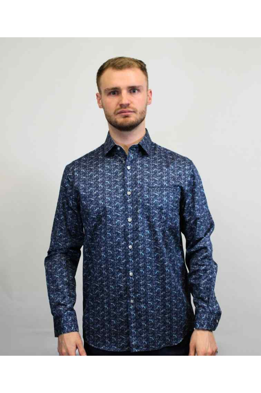 Berlin Shirt L/S Harrison Satin Print
