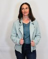 Foil Jacket Suede Biker