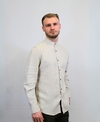 Mechmoto Shirt L/S Linen Mandarin Collar