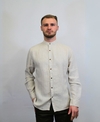 Mechmoto Shirt L/S Linen Mandarin Collar