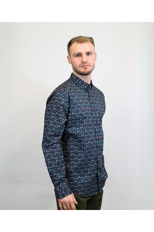 Mechmoto Shirt L/S Stretch Mini Floral Print