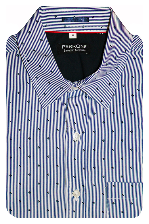Perrone Shirt S/S Stripe Print