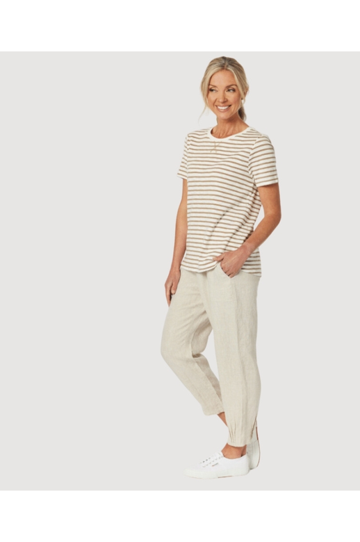 Gordon Smith Pant Sarah Rib Waist Linen