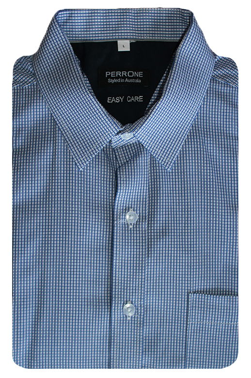 Perrone Shirt S/S Fine Check