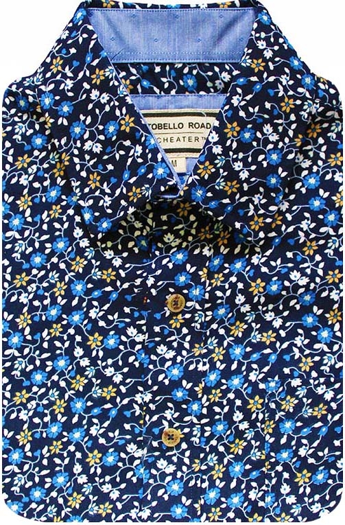 Portobello Shirt S/S Vine Print Men's Shirts Yarntons Free NZ
