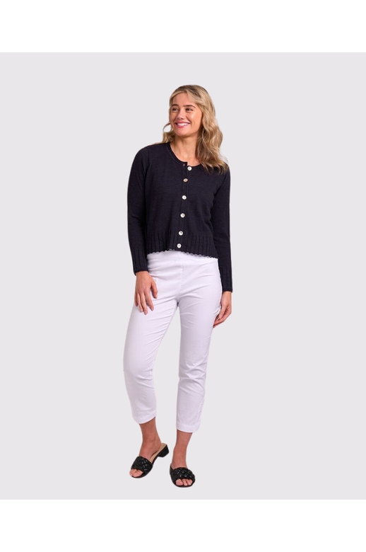 Foil Cardigan Best Feature Linen Slub