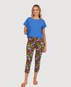Vassalli Pants 7/8 Skinny Lightweight Pull On Print