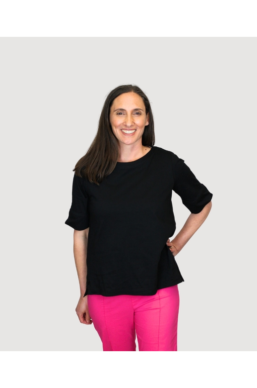 Esplanade Top Wide Neck Elbow Sleeve